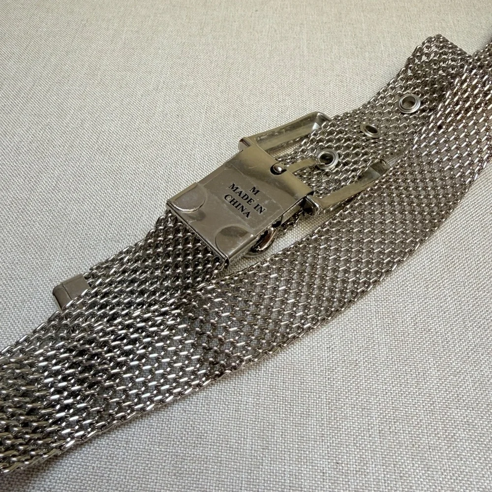 Silver Mesh Chain Belt Size Medium